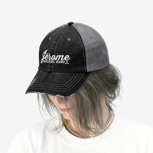 Load image into Gallery viewer, Dublin Jerome Marching Band Script Embroidered Trucker Hat
