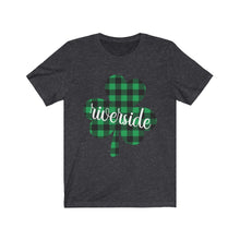 Load image into Gallery viewer, Riverside Plaid Shamrock Adult Tee
