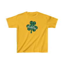 Load image into Gallery viewer, Dublin Plaid Shamrock YOUTH Tee
