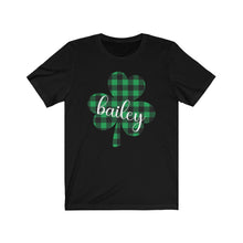 Load image into Gallery viewer, Bailey Plaid Shamrock ADULT Tee

