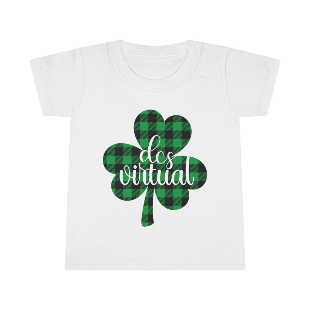 DCS Virtual Plaid Shamrock Toddler Tee