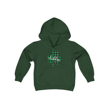 Load image into Gallery viewer, Dublin Plaid Shamrock YOUTH Hoodie
