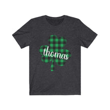 Load image into Gallery viewer, Thomas Plaid Shamrock Adult Tee
