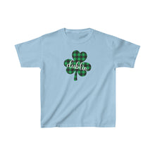 Load image into Gallery viewer, Dublin Plaid Shamrock YOUTH Tee
