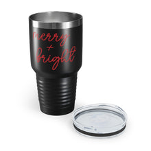 Load image into Gallery viewer, Merry and Bright Script Ringneck Tumbler
