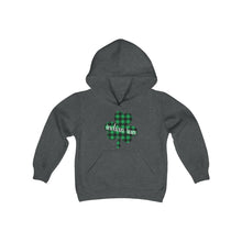 Load image into Gallery viewer, Indian Run Plaid Shamrock YOUTH Hoodie
