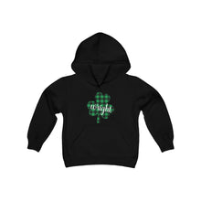 Load image into Gallery viewer, Wright Plaid Shamrock YOUTH Hoodie
