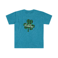 Load image into Gallery viewer, Dublin Plaid Shamrock ADULT Super Soft T-Shirt
