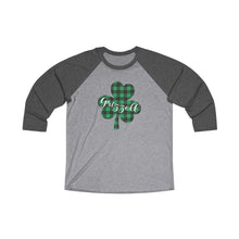 Load image into Gallery viewer, Grizzell Plaid Shamrock Baseball Tee
