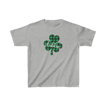 Load image into Gallery viewer, Dublin Plaid Shamrock YOUTH Tee
