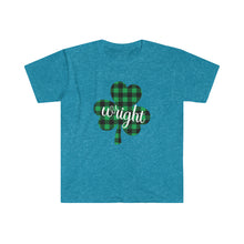 Load image into Gallery viewer, Wright Plaid Shamrock ADULT Super Soft T-Shirt
