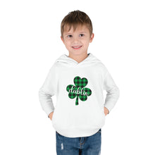 Load image into Gallery viewer, Dublin Shamrock Toddler Pullover Fleece Hoodie
