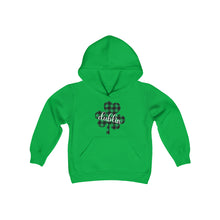 Load image into Gallery viewer, Dublin Plaid Shamrock YOUTH Hoodie
