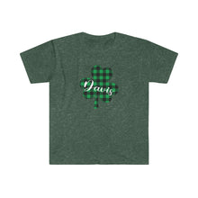 Load image into Gallery viewer, Davis Plaid Shamrock ADULT Softstyle T-Shirt
