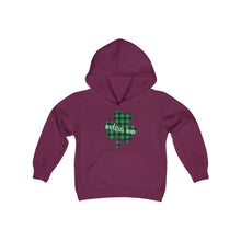 Load image into Gallery viewer, Indian Run Plaid Shamrock YOUTH Hoodie
