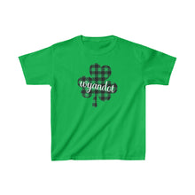 Load image into Gallery viewer, Wyandot Plaid Shamrock YOUTH Tee
