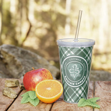 Load image into Gallery viewer, Emerald Campus Plastic Tumbler with Straw
