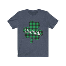 Load image into Gallery viewer, Riverside Plaid Shamrock Adult Tee
