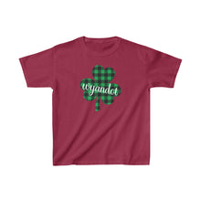 Load image into Gallery viewer, Wyandot Plaid Shamrock YOUTH Tee
