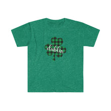 Load image into Gallery viewer, Dublin Plaid Shamrock ADULT Super Soft T-Shirt
