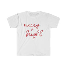 Load image into Gallery viewer, Merry and Bright Script Softstyle T-Shirt

