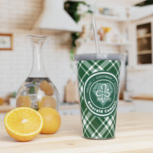 Load image into Gallery viewer, Emerald Campus Plastic Tumbler with Straw
