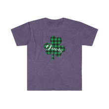 Load image into Gallery viewer, Davis Plaid Shamrock ADULT Softstyle T-Shirt
