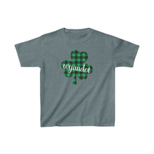 Load image into Gallery viewer, Wyandot Plaid Shamrock YOUTH Tee
