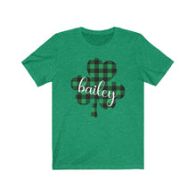 Load image into Gallery viewer, Bailey Plaid Shamrock ADULT Tee
