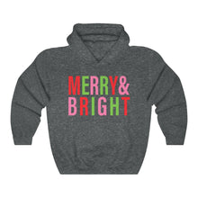 Load image into Gallery viewer, Merry &amp; Bright Hooded Sweatshirt
