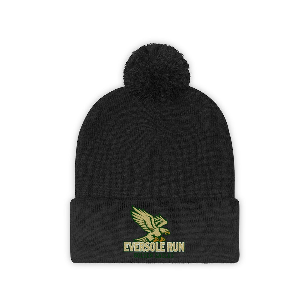 Eversole Embroidered Pom Beanie