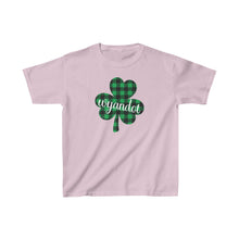 Load image into Gallery viewer, Wyandot Plaid Shamrock YOUTH Tee
