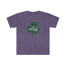 Load image into Gallery viewer, Olde Sawmill Plaid Shamrock ADULT Softstyle T-Shirt
