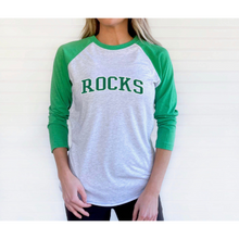 Load image into Gallery viewer, Sells Rocks ADULT Tri-Blend 3/4 Raglan Tee
